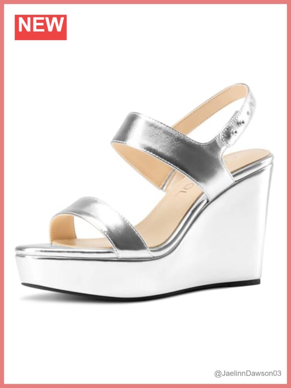 Womens 3.9 Inch Platform Wedge Sandals Open Toe Ankle Strap Dress Heels Summer